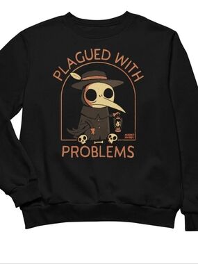 Murder Apparel PLAGUED WITH PROBLEMS DinoMark Graphic Sweatshirt Goth Macabre